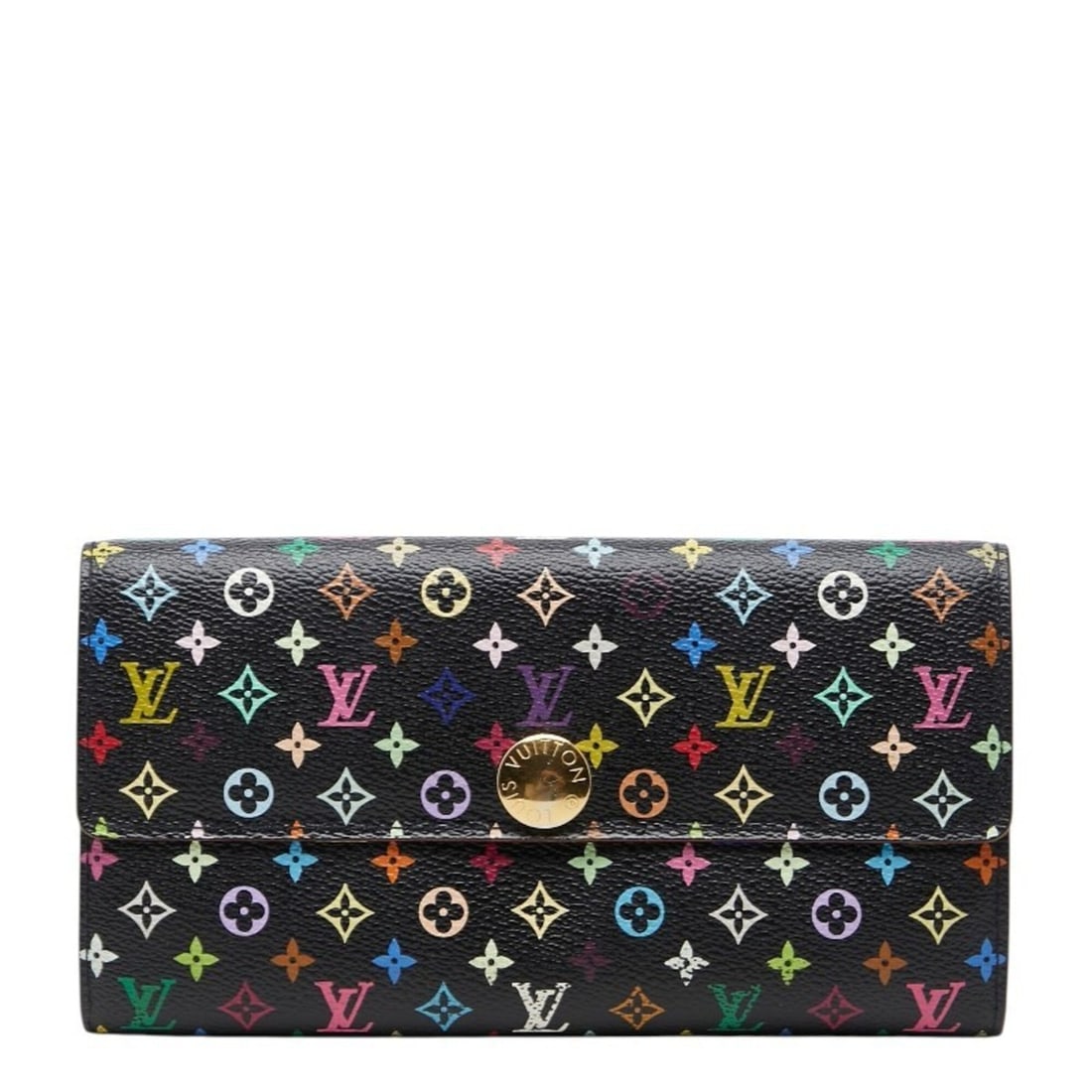 Louis Vuitton Monogram Portefeuille Sarah Long Wallet M60273 Noir Multicolor Leather Women's LOUIS: --- Catalog ---Category: SizeSize (HxWxD): 10cm x 19cm x 2.5cm / 3.93'' x 7.48'' x 0.98''Category: DesignType: Long wallet (bi-fold)Color: Multi-color, NoirGender: WomenMaterial: PVC , Leather Categor