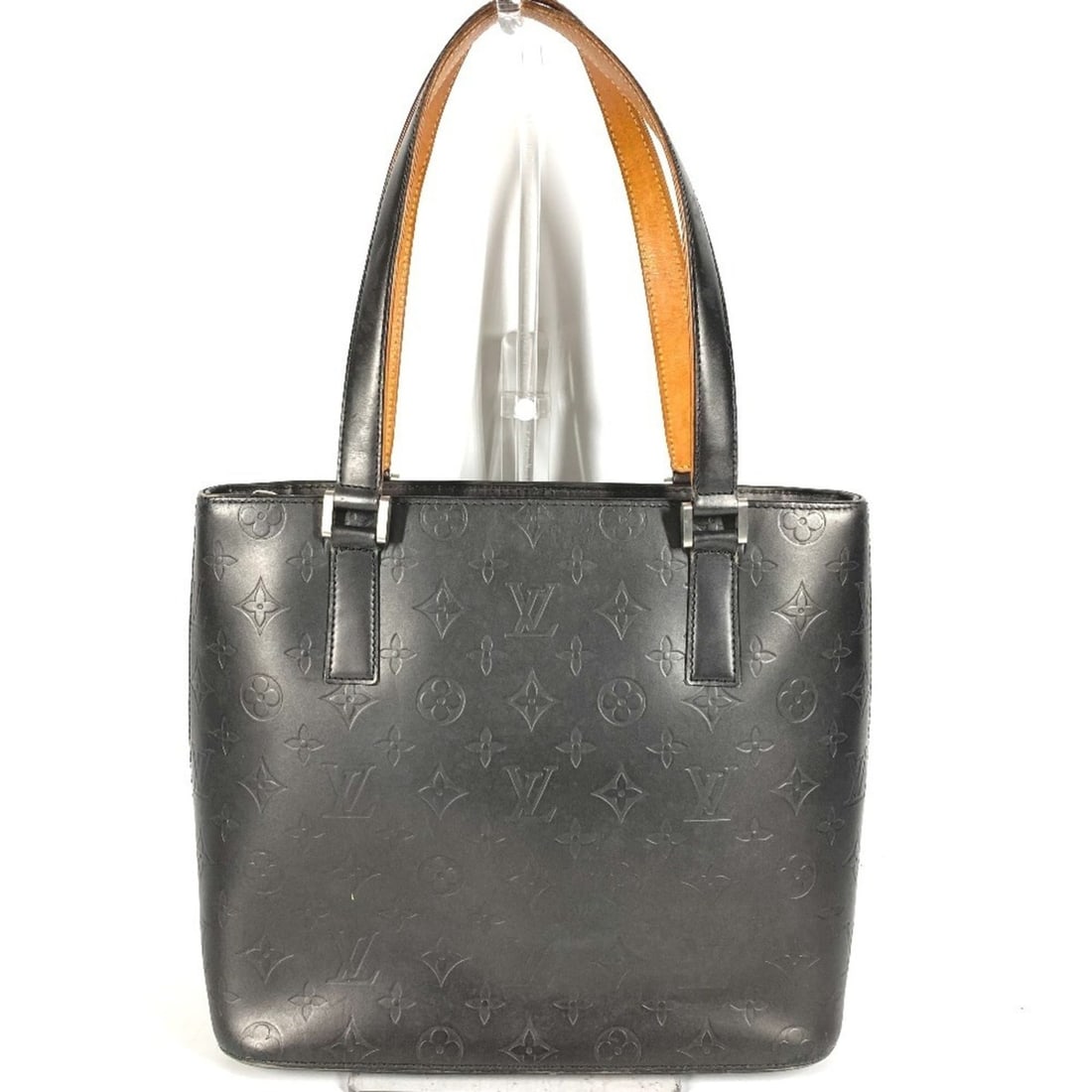 LOUIS VUITTON M55112 Monogram Matte Stockton Tote Bag, Shoulder Leather, Men's and Women's, Black: --- Catalog ---Category: SizeSize (HxWxD): 25cm x 29cm x 13.5cm / 9.84'' x 11.41'' x 5.31''Category: DesignType: Shoulder bag, Tote bagColor: Black, Dark grayGender: Men,WomenMaterial: Monogram Mat , 