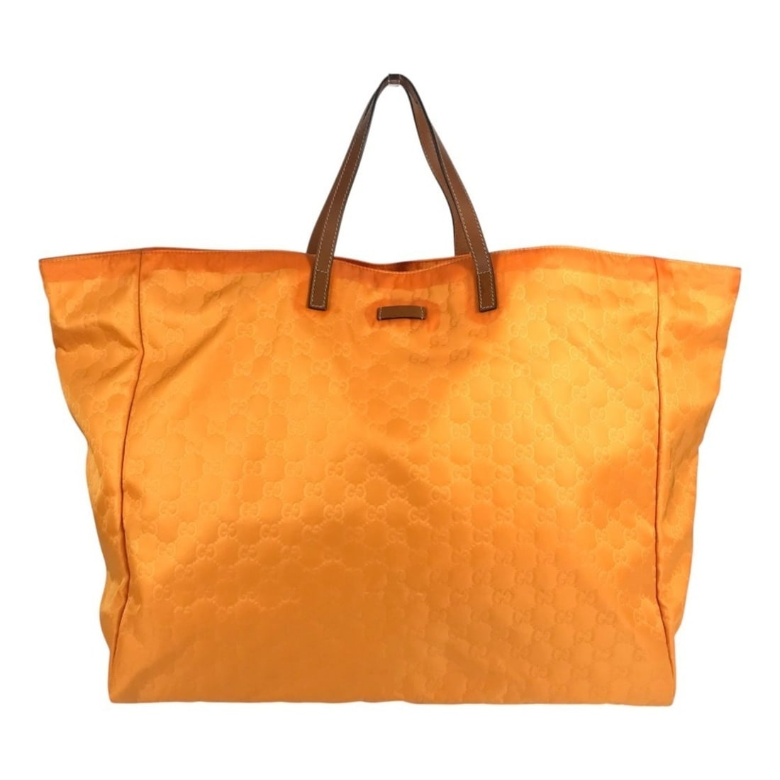 GUCCI 286198 GG Logo Bag Tote Travel Handbag Leather Nylon Men's Women's Orange: --- Catalog ---Category: SizeSize (HxWxD): 37.5cm x 45cm x 19cm / 14.76'' x 17.71'' x 7.48''Category: DesignType: Handbag, Tote bagColor: OrangeGender: Men,WomenMaterial: Nylon , Leather Category: Gen