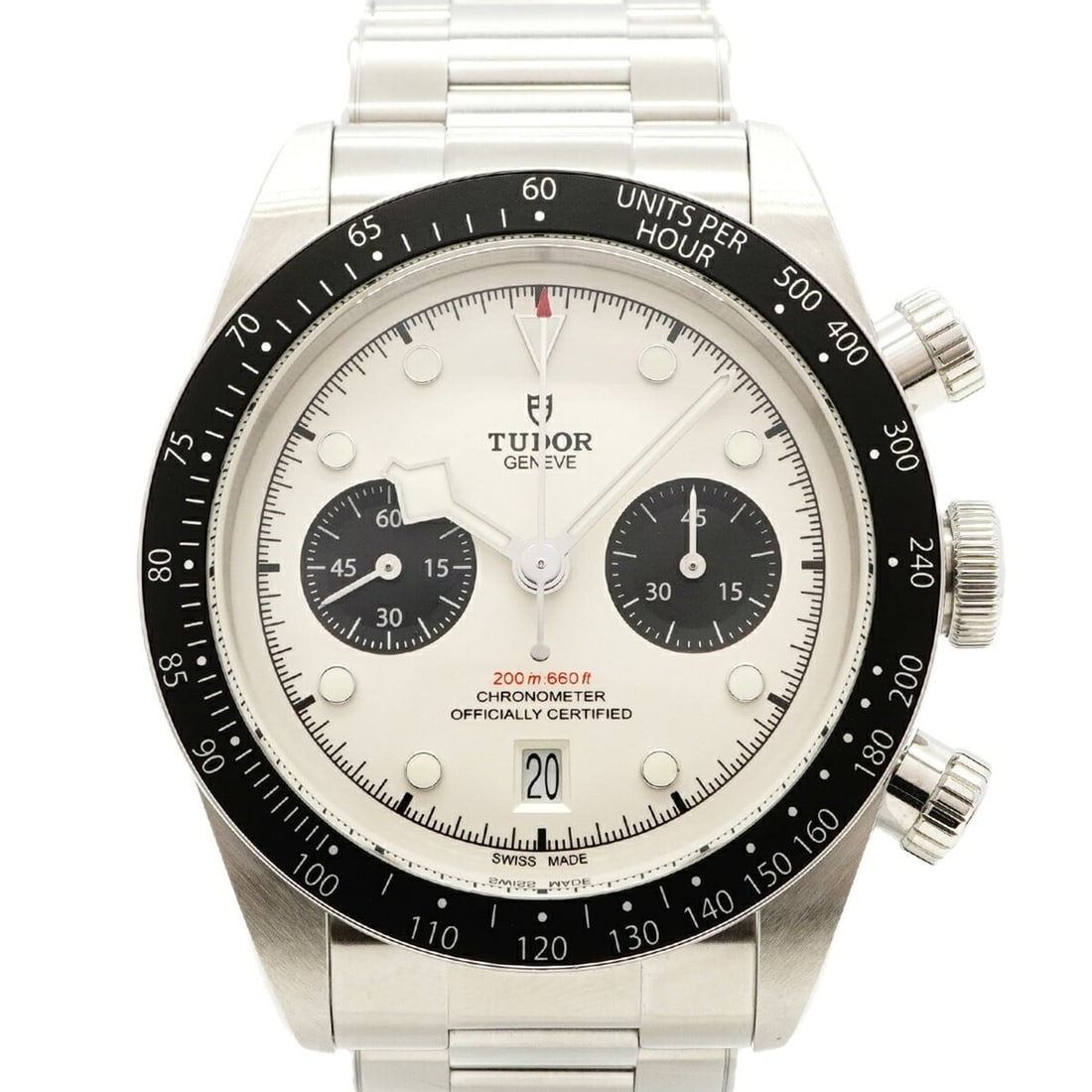 Tudor Black Bay Chrono 79360N White Dial Men's Watch: --- Catalog ---Category: SizeWrist Size: 16cm / 6.29''Case Diameter: 41.5mm / 1.63''Category: DesignType: WristwatchGender: MenColor (Dial): WhiteMaterial (Band): Stainless steelCategory: GeneralMPN: 