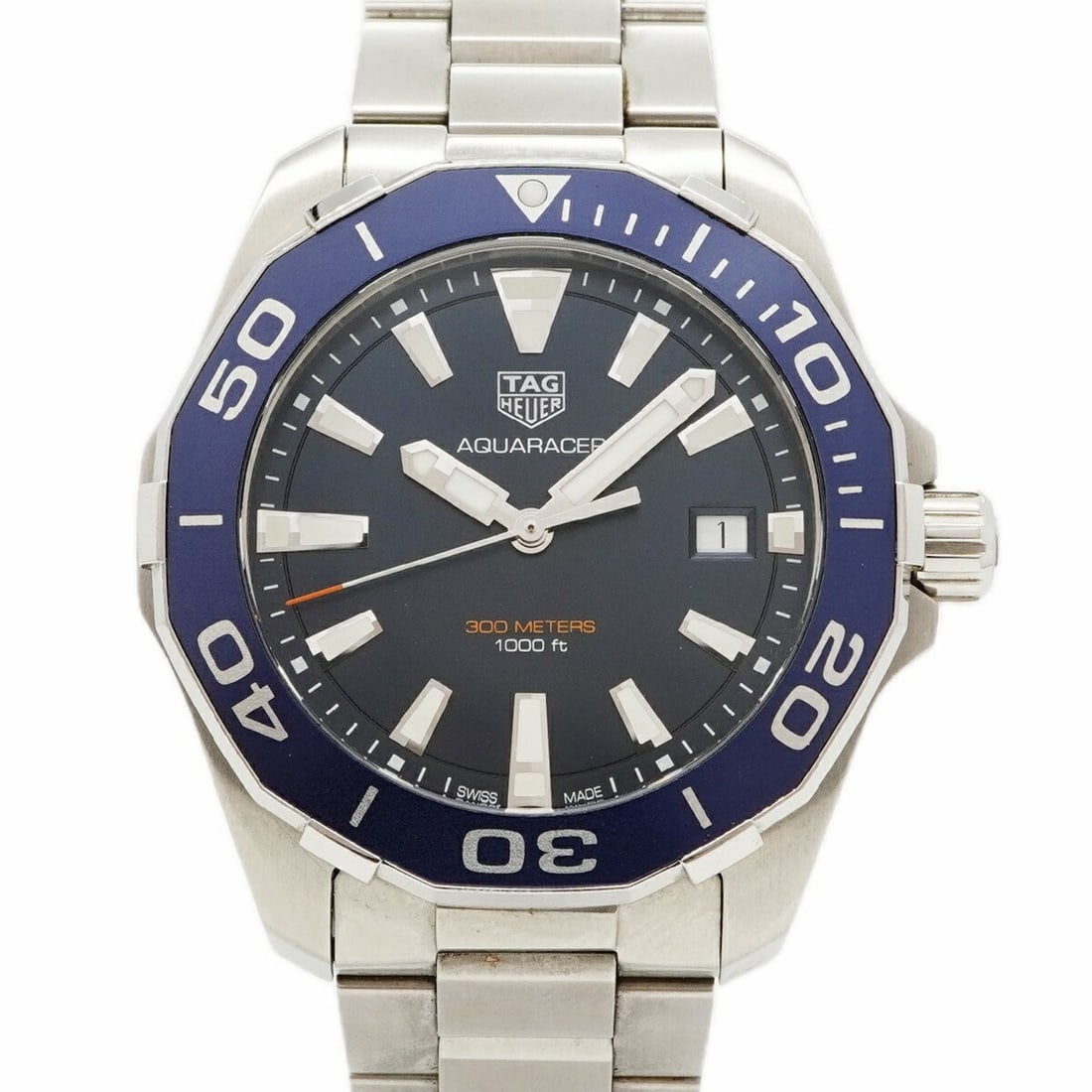 TAG Heuer Aquaracer WAY111C Navy Dial Men's Watch: --- Catalog ---Category: SizeWrist Size: 17cm / 6.69''Case Diameter: 41.3mm / 1.63''Category: DesignType: WristwatchGender: MenColor (Dial): NavyMaterial (Band): Stainless steelCategory: GeneralMPN: W