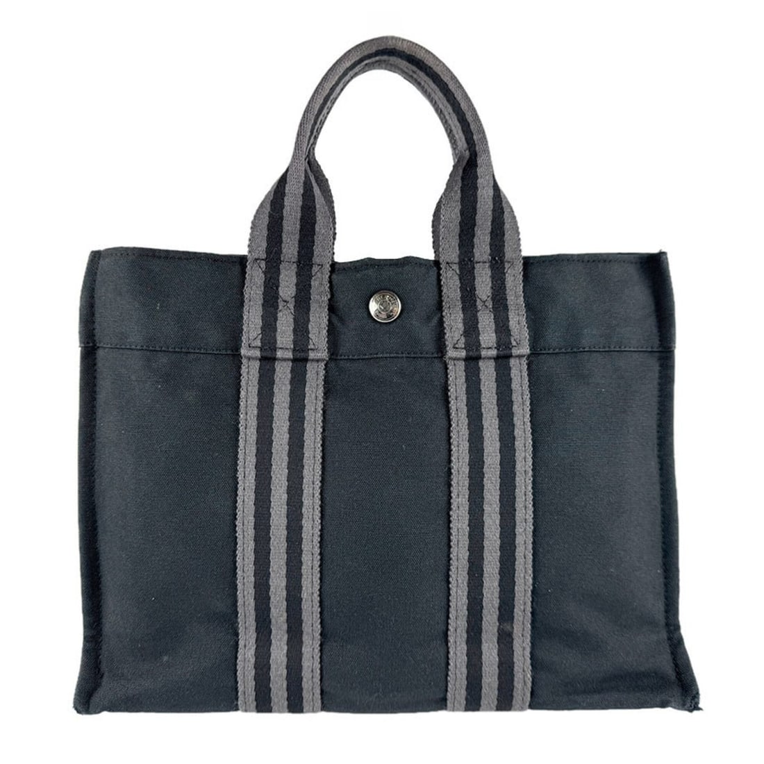 Hermes HERMES Handbag Fourre-Tout PM Canvas Black Men's Women's z9567 (1 of 12)