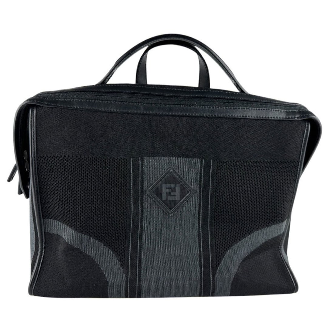Fendi FENDI Handbag Business Bag Nylon Leather Black Men's 7VA400-A46Z z9448: --- Catalog ---Category: SizeSize (HxWxD): 28cm x 36cm x 13cm / 11.02'' x 14.17'' x 5.11''Category: DesignType: HandbagColor: BlackGender: MenMaterial: Nylon , Leather Category: GeneralMPN: 7VA400-A46