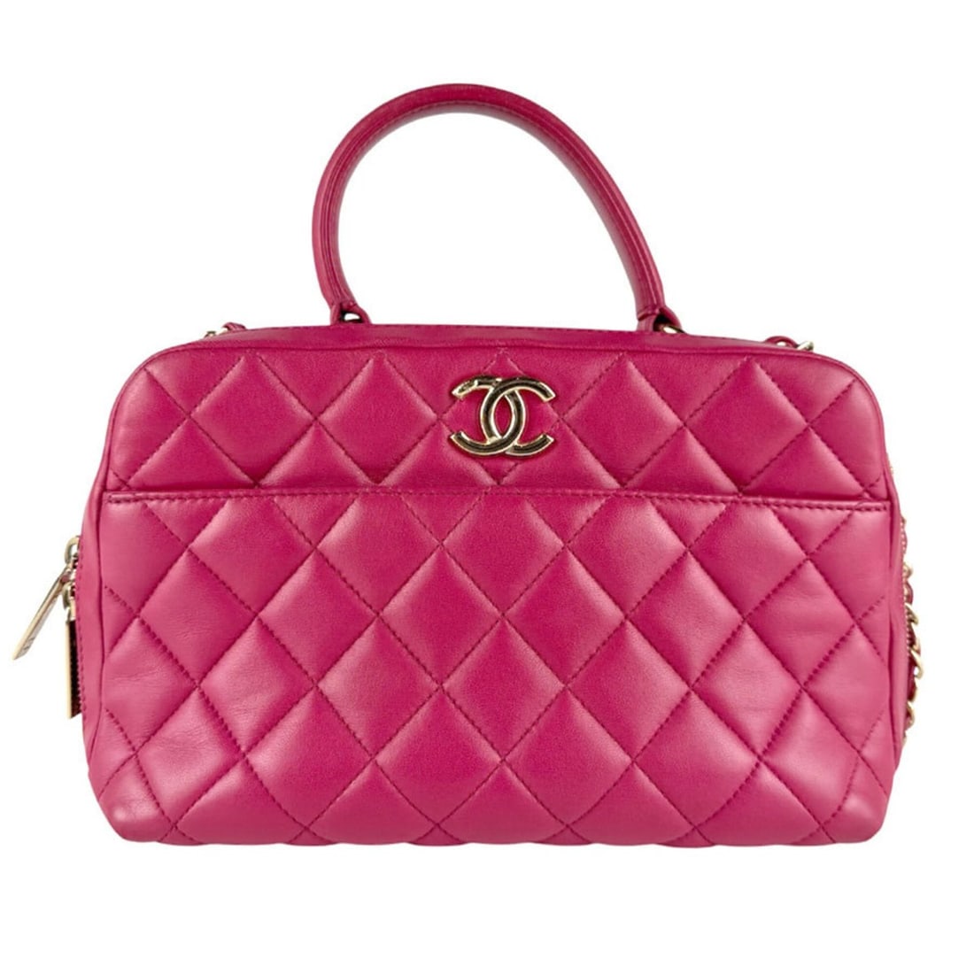 Chanel CHANEL Handbag Shoulder Bag Trendy CC Lambskin Pink Gold Women's z9445 (1 of 14)