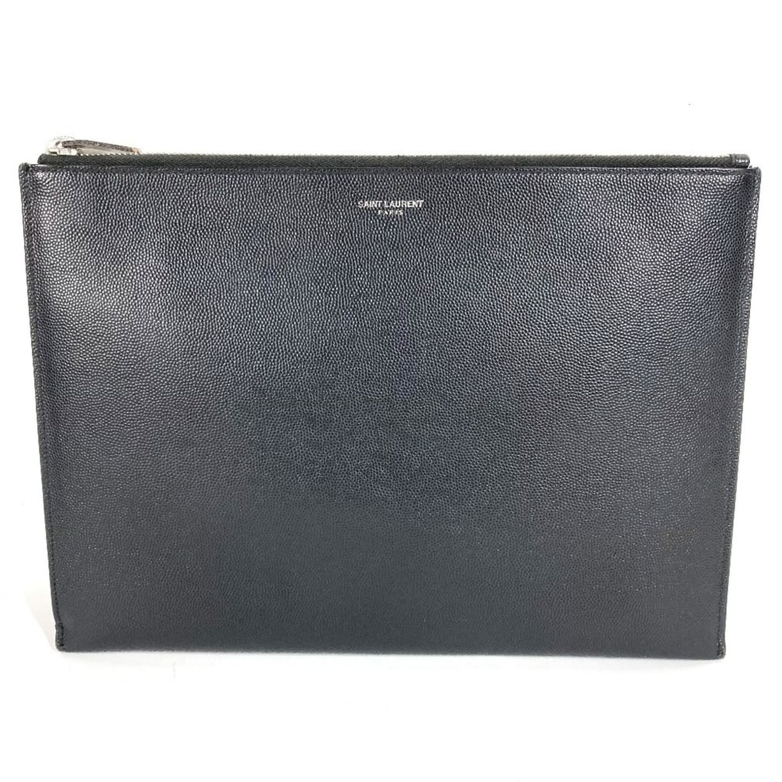 Saint Laurent 397294 Logo Bag, Handbag, Pouch, Second Clutch Leather, Men's, Women's, Black: --- Catalog ---Category: SizeSize (HxWxD): 20.5cm x 28.5cm / 8.07'' x 11.22''Category: DesignType: Clutch bag, PouchColor: BlackGender: Men,WomenMaterial: Leather Category: GeneralBrand: Saint Laurent