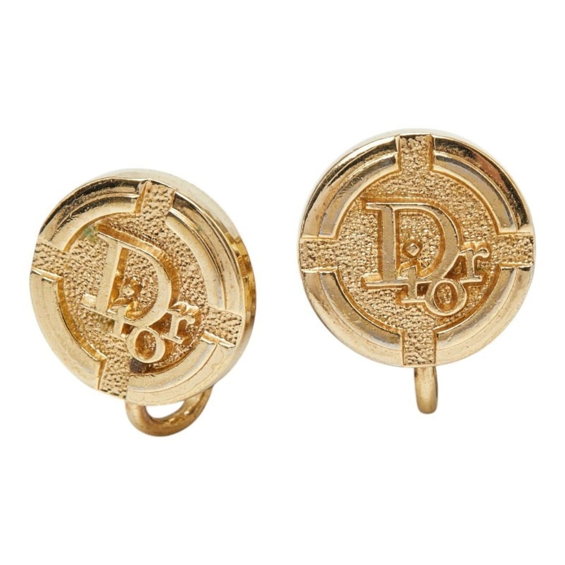 Christian Dior Dior Vintage Logo Earrings, Gold Plated, Women's: --- Catalog ---Category: SizeSize (HxWxD): 12.90mm x 12.90mm / 0.51'' x 0.51''Category: DesignType: Clip earringsColor: GoldGender: WomenMaterial: Gold platingCategory: GeneralBrand: Christian Dior---