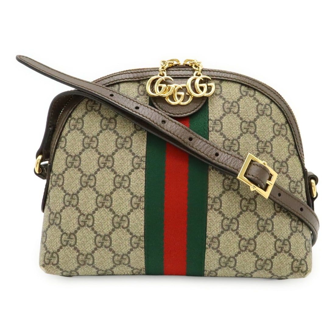 GUCCI Ophidia Small Shoulder Bag GG Supreme Sherry Line Pochette Beige Mocha Brown 499621 (1 of 13)