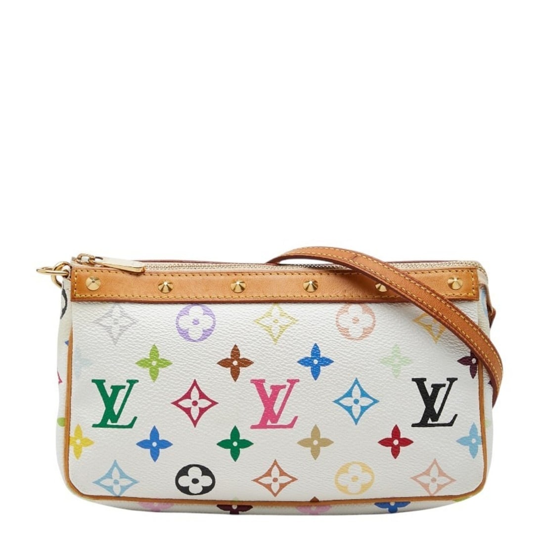 Louis Vuitton Monogram Multicolor Pochette Accessoires Shoulder Bag Accessory Pouch M92649 Blanc: --- Catalog ---Category: SizeStrap Drop: 60cm / 23.62''Size (HxWxD): 13cm x 20cm x 4cm / 5.11'' x 7.87'' x 1.57''Category: DesignType: Pochette, Shoulder bagColor: Blanc, WhiteGender: WomenClosure: Zi