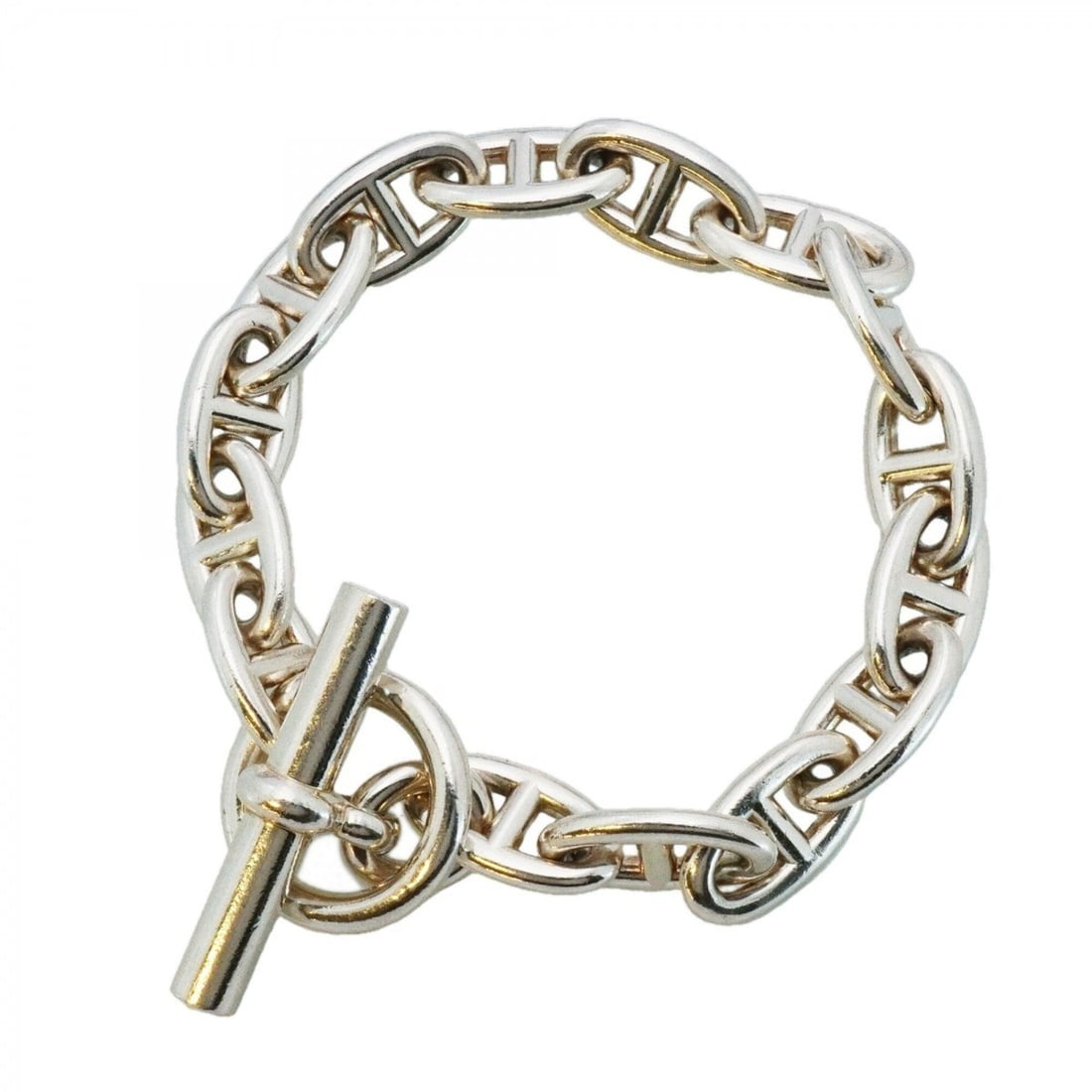 Hermes Chaine d'Ancre GM Bracelet, 15 links, Sterling Silver 925, Men's: --- Catalog ---Category: SizeLength: 20.5cm / 8.07''Category: DesignType: Charm braceletGender: MenMaterial: Silver 925Category: GeneralBrand: Hermes--- Item List ---Section: ConditionRanking: Rank AB