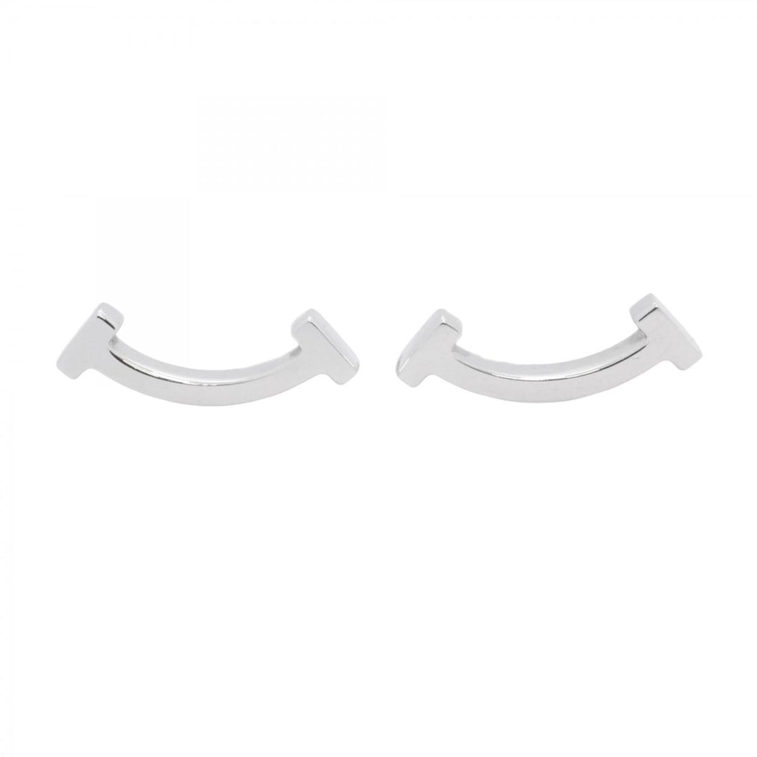 Tiffany & Co. T Smile Earrings, 18K White Gold, Women's: --- Catalog ---Category: SizeSize (HxWxD): 4.40mm x 13.20mm / 0.17'' x 0.52''Category: DesignType: Stud earringsGender: WomenMaterial: White gold (18K)Category: GeneralBrand: Tiffany--- Item List ---S
