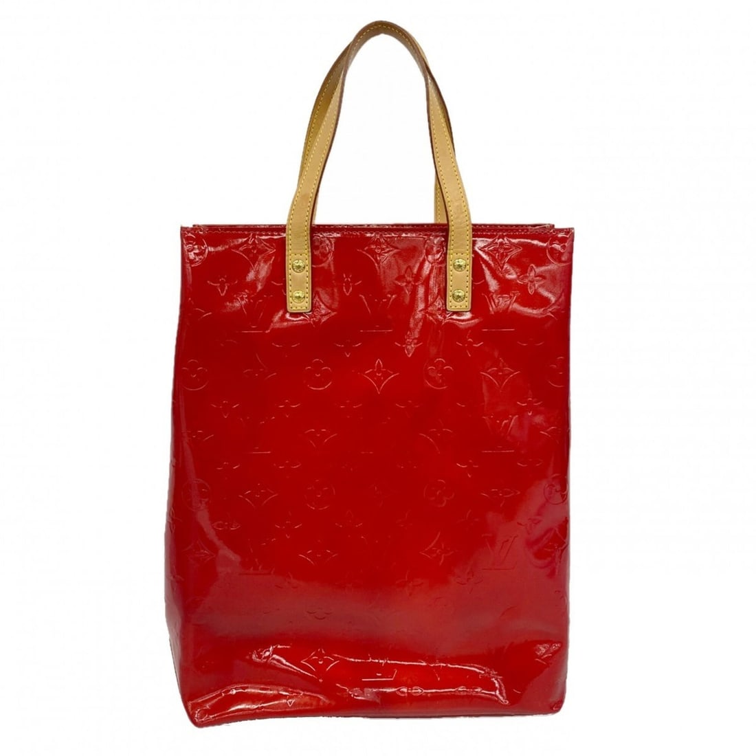 Louis Vuitton Vernis Lead MM Tote Bag M91086 Rouge (Ladies): --- Catalog ---Category: SizeSize (HxWxD): 34cm x 26cm x 11.5cm / 13.38'' x 10.23'' x 4.52''Category: DesignType: Tote bagColor: RougeGender: WomenCategory: GeneralMPN: M91086Brand: Louis Vuitton--- I