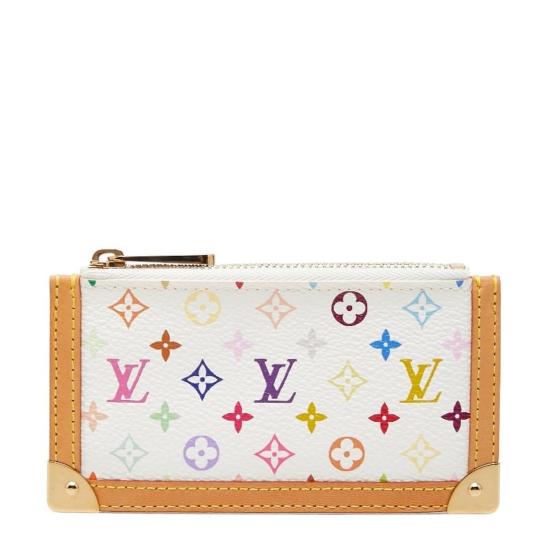 Louis Vuitton Monogram Pochette Clé Wallet/Coin Purse M92655 Blanc Multicolor Leather Women's LOUIS: --- Catalog ---Category: SizeSize (HxWxD): 7cm x 12.5cm x 5.00mm / 2.75'' x 4.92'' x 0.19''Category: DesignType: Coin purse/coin caseColor: Blanc, Multi-colorGender: WomenMaterial: PVC , Leather Categ
