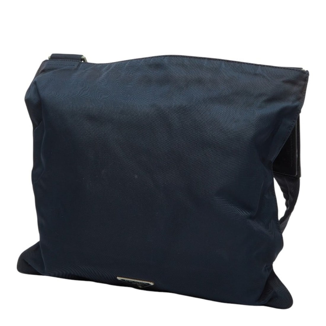 Prada Triangle Logo Plate Crossbody Shoulder Bag, Navy Nylon Leather, Women's PRADA: --- Catalog ---Category: SizeSize (HxWxD): 25cm x 30cm / 9.84'' x 11.81''Category: DesignType: Shoulder bagColor: NavyGender: WomenMaterial: Nylon , Leather Category: GeneralBrand: Prada--- Item List 
