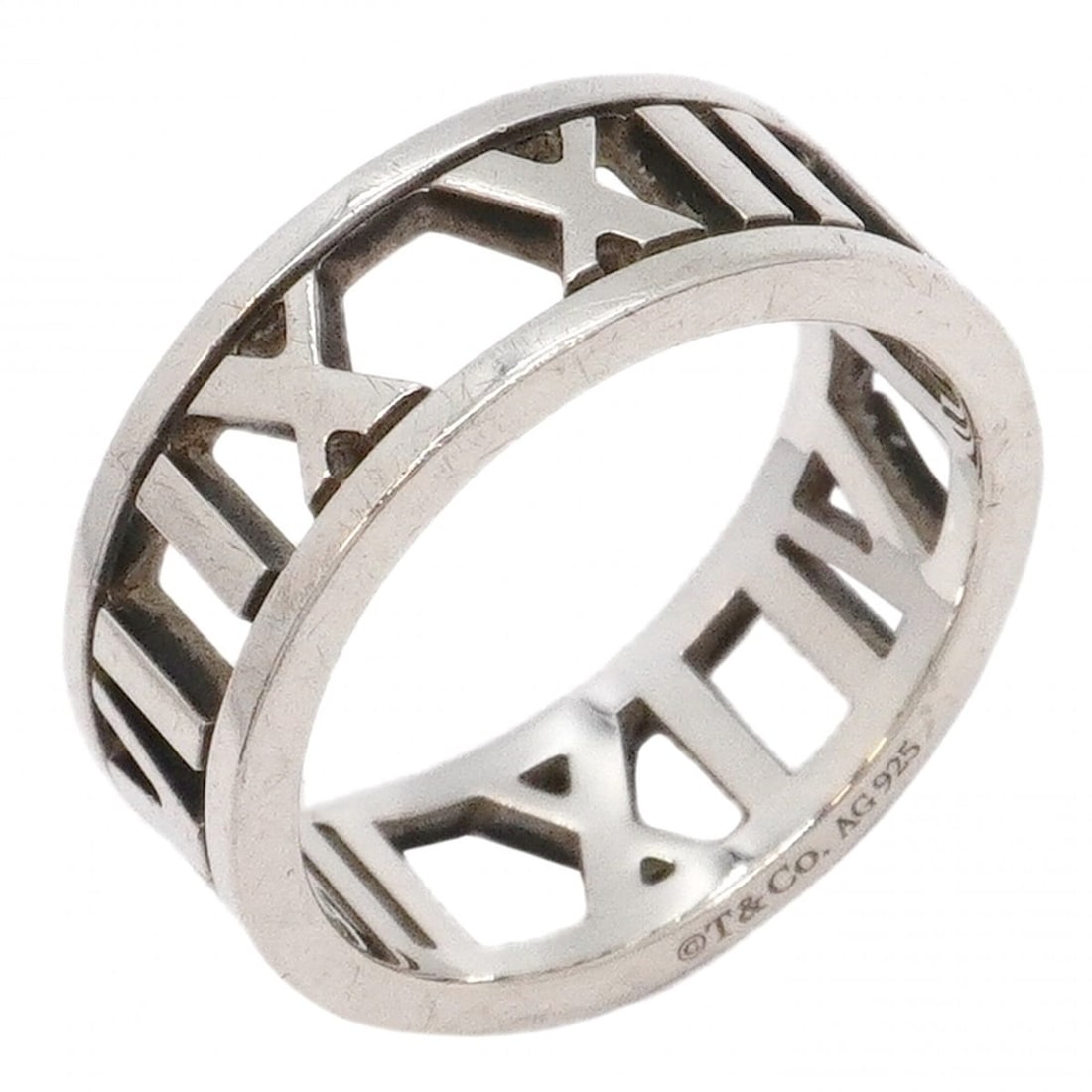 Tiffany & Co. Atlas Ring, Sterling Silver 925, Size 10, Women's: --- Catalog ---Category: SizeJP Size: 10US Size: 5.5Category: DesignType: Band ringGender: WomenMaterial: Silver 925Category: GeneralBrand: Tiffany--- Item List ---Section: ConditionRanking: Rank AB U