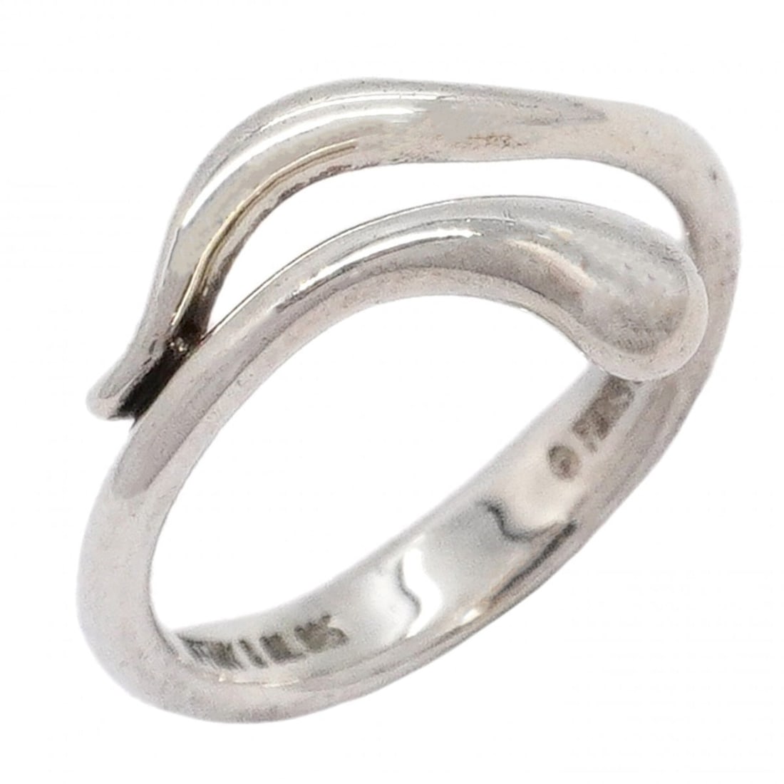 Tiffany & Co. Teardrop Ring, Sterling Silver 925, Size 9, Women's: --- Catalog ---Category: SizeJP Size: 9US Size: 5Category: DesignType: Band ringGender: WomenMaterial: Silver 925Category: GeneralBrand: Tiffany--- Item List ---Section: ConditionRanking: Rank AB Used