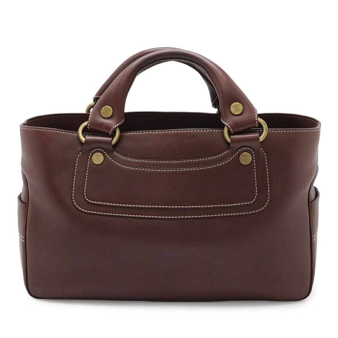 CELINE Boogie Bag Handbag Tote Leather Bordeaux Wine Red: --- Catalog ---Category: SizeSize (HxWxD): 20cm x 32cm x 13.5cm / 7.87'' x 12.59'' x 5.31''Category: DesignType: Handbag, Tote bagColor: BordeauxGender: WomenMaterial: Leather Category: GeneralBrand: 