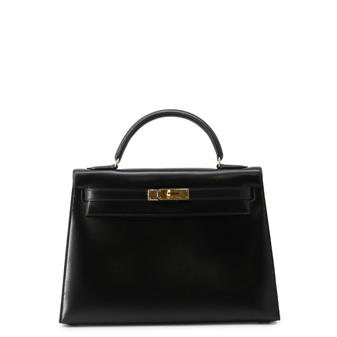 Hermes Kelly 32 handbag, black box calf leather, with U stamp. HERMES 2-way bag, black. women's: --- Catalog ---Category: SizeSize (HxWxD): 22cm x 31.5cm x 12cm / 8.66'' x 12.4'' x 4.72''Category: DesignType: HandbagColor: BlackGender: WomenMaterial: Box calf leather Category: GeneralBrand: Herme