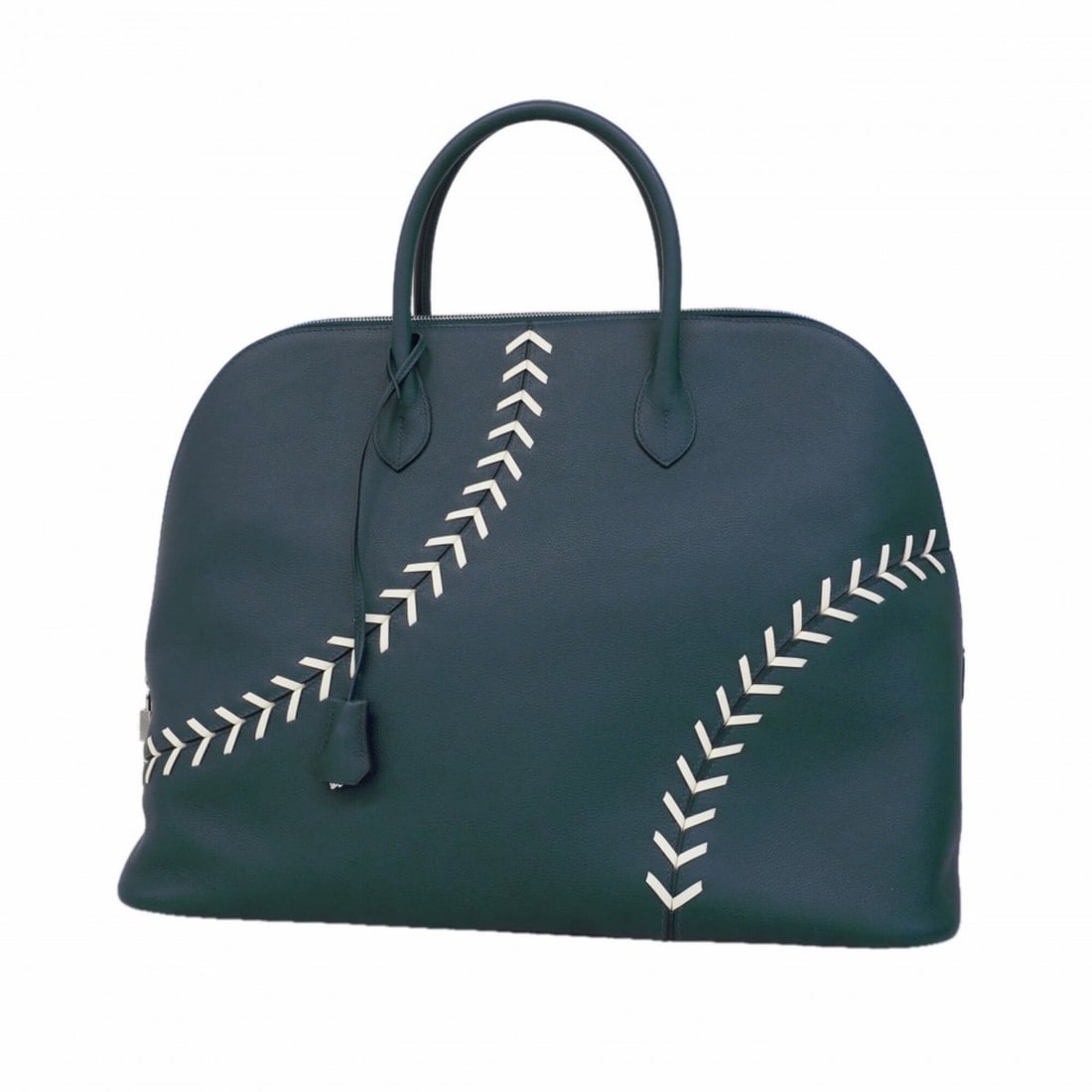 Hermes Bolide 45 Baseball Handbag, Evercolor Blue de Malte, C Stamp, Men's.: --- Catalog ---Category: SizeSize (HxWxD): 35cm x 46.5cm x 24.5cm / 13.77'' x 18.3'' x 9.64''Category: DesignType: HandbagColor: NavyGender: MenHardware Color: SilverCategory: GeneralBrand: Hermes--- 