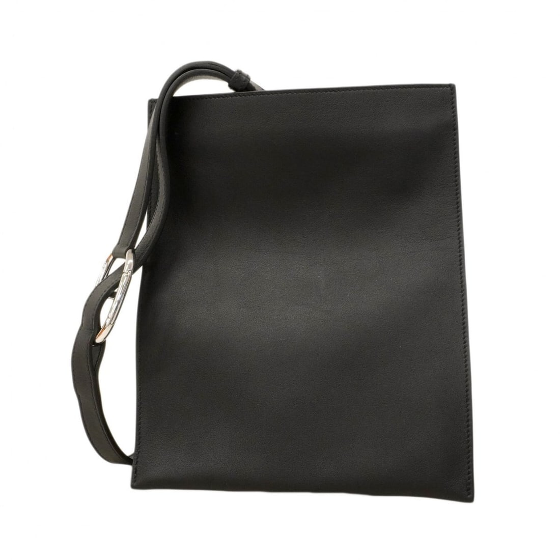 Hermes Bag/Body Bag, Pochamp Plus Swift Leather, Black, U Stamp, Men's (1 of 8)
