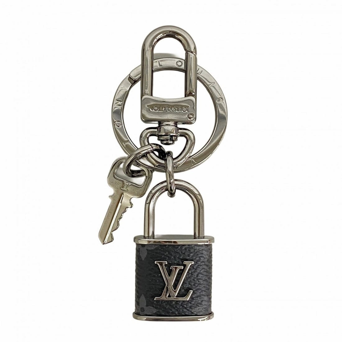 Louis Vuitton Keychain Charm Monogram Eclipse Portefeuille LV Lock M00967 Black Grey Men's: --- Catalog ---Category: SizeSize (HxWxD): 9.5cm x 3.5cm x 1cm / 3.74'' x 1.37'' x 0.39''Category: DesignType: KeyringColor: Black, GrayGender: MenCategory: GeneralMPN: M00967Brand: Louis Vuitton--- I