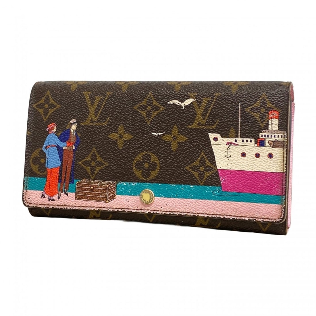 Louis Vuitton Monogram Illustre Cruise Portefeuille Sarah Long Wallet M62137 Brown Pink Women's: --- Catalog ---Category: SizeSize (HxWxD): 10.5cm x 19cm x 3.5cm / 4.13'' x 7.48'' x 1.37''Category: DesignType: Long wallet (bi-fold)Color: Brown, PinkGender: WomenSeason: CruiseCategory: GeneralMPN:
