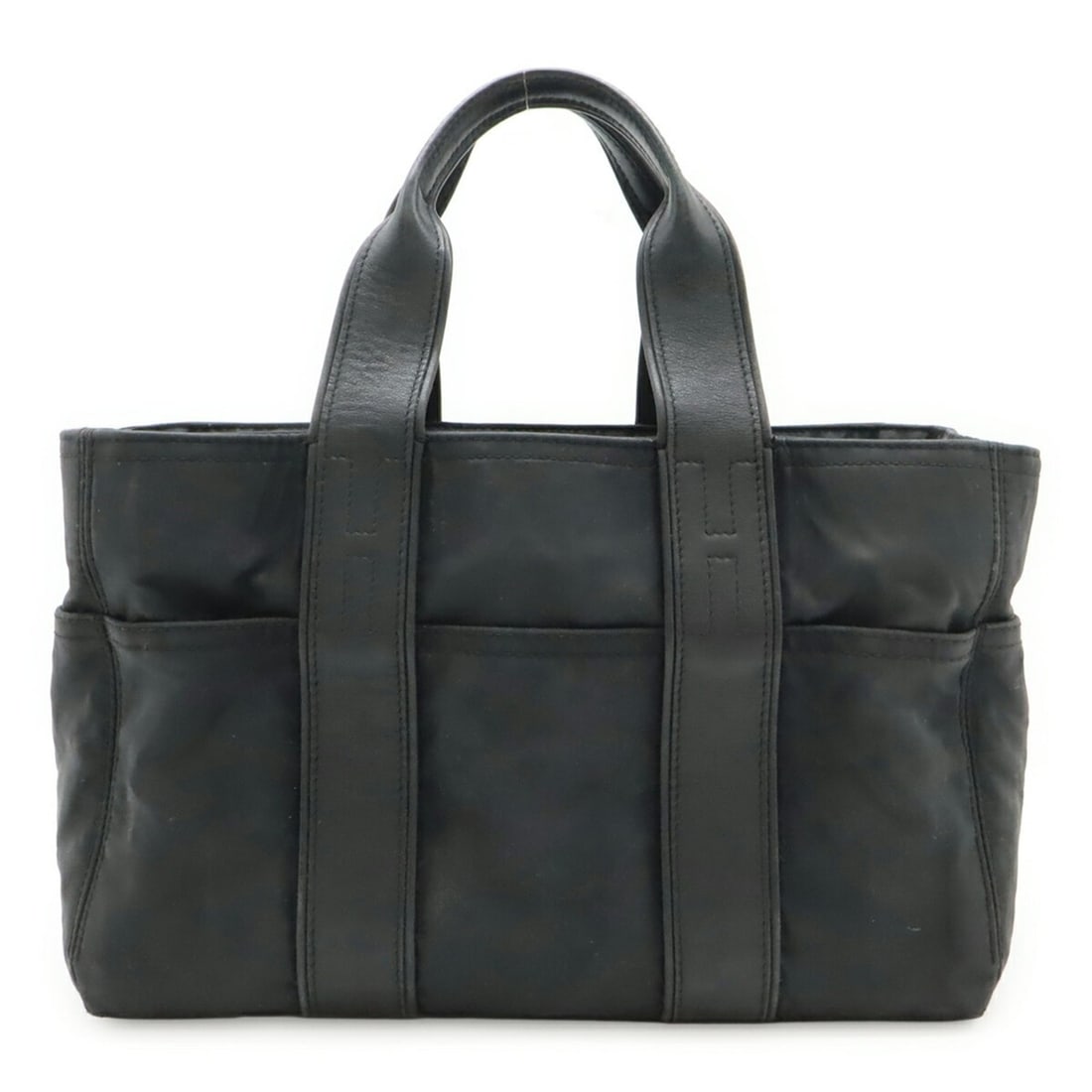 HERMES Acapulco PM Tote Bag, Handbag, Nylon Leather, Black: --- Catalog ---Category: SizeSize (HxWxD): 20.5cm x 30.5cm x 14cm / 8.07'' x 12'' x 5.51''Category: DesignType: Handbag, Tote bagColor: BlackGender: Women,MenMaterial: Nylon , Leather Category: Genera