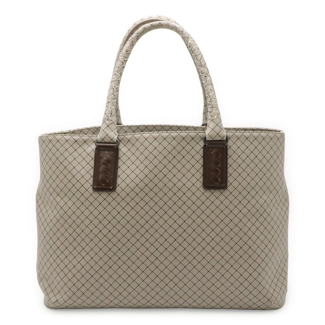BOTTEGA VENETA Marco Polo Tote Bag/Shoulder Bag, Light Greige/Dark Brown, 222498: --- Catalog ---Category: SizeSize (HxWxD): 28.5cm x 38.5cm x 18cm / 11.22'' x 15.15'' x 7.08''Category: DesignType: Shoulder bag, Tote bagColor: Dark brownGender: WomenMaterial: Coated canvas , PVC , 