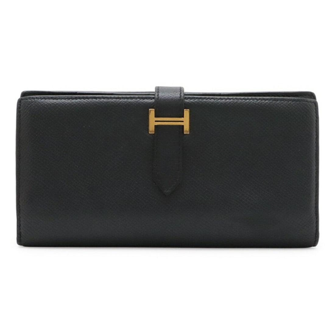 HERMES Bearn Soufflé Bi-fold Long Wallet, Veau Epsom Leather, Black, X Stamp: --- Catalog ---Category: SizeSize (HxWxD): 9cm x 17.5cm / 3.54'' x 6.88''Category: DesignType: Long wallet (bi-fold)Color: BlackGender: Women,MenMaterial: Epsom leather Category: GeneralBrand: HermesC