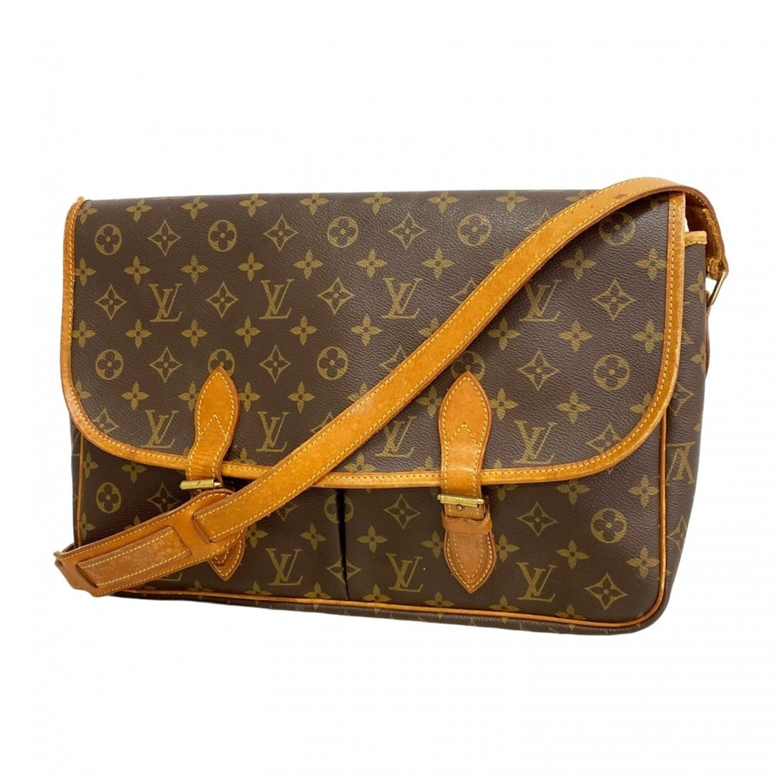 Louis Vuitton Monogram Gibeciere GM Shoulder Bag M42249 Brown Women's: --- Catalog ---Category: SizeSize (HxWxD): 27cm x 40cm x 11.5cm / 10.62'' x 15.74'' x 4.52''Category: DesignType: Shoulder bagColor: BrownGender: WomenCategory: GeneralMPN: M42249Brand: Louis Vuitton-