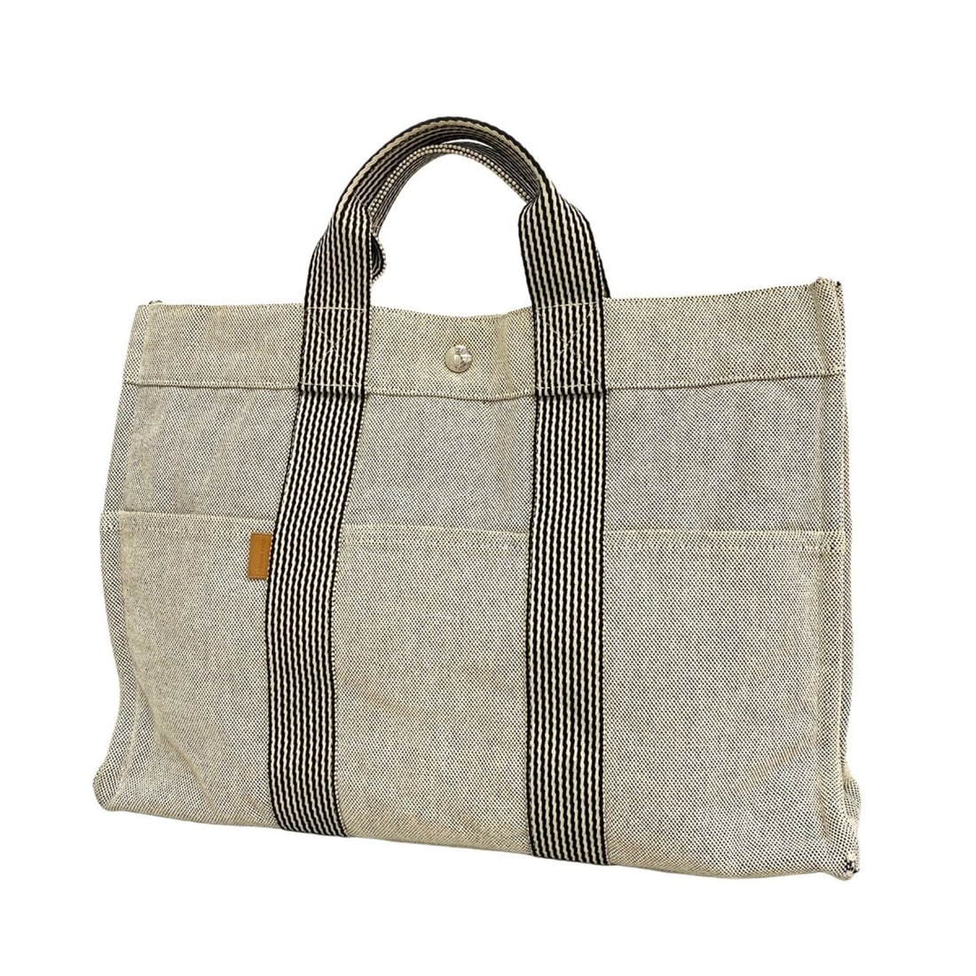 Hermes New Fourre-Tout Canvas Tote Bag, Gray, for Men and Women: --- Catalog ---Category: SizeSize (HxWxD): 30cm x 42cm x 10cm / 11.81'' x 16.53'' x 3.93''Category: DesignType: Tote bagColor: GrayGender: Men,WomenMaterial: Canvas Hardware Color: SilverCategory: Gen