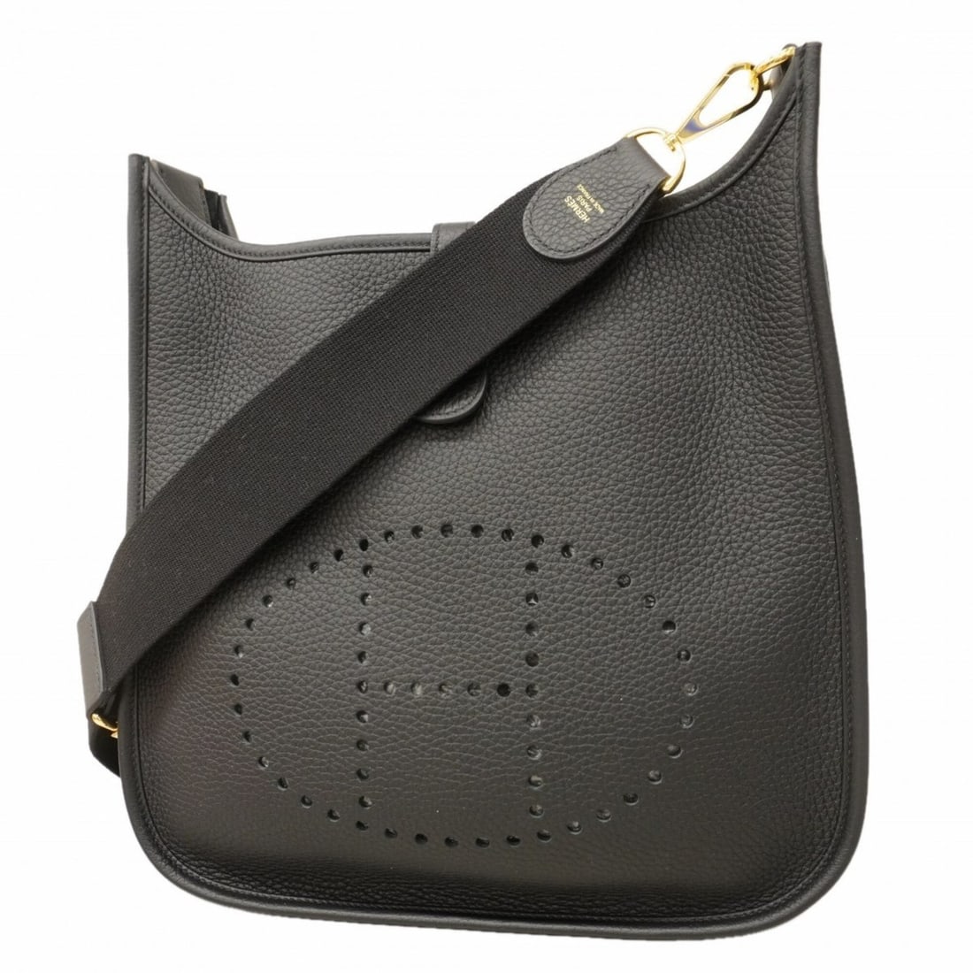 Hermes Evelyne 3PM Shoulder Bag, Taurillon Clemence Leather, Black, K Stamp, Women's: --- Catalog ---Category: SizeSize (HxWxD): 28.5cm x 30cm x 7.5cm / 11.22'' x 11.81'' x 2.95''Category: DesignType: Shoulder bagColor: BlackGender: WomenMaterial: Taurillon clemence leather Hardware Co