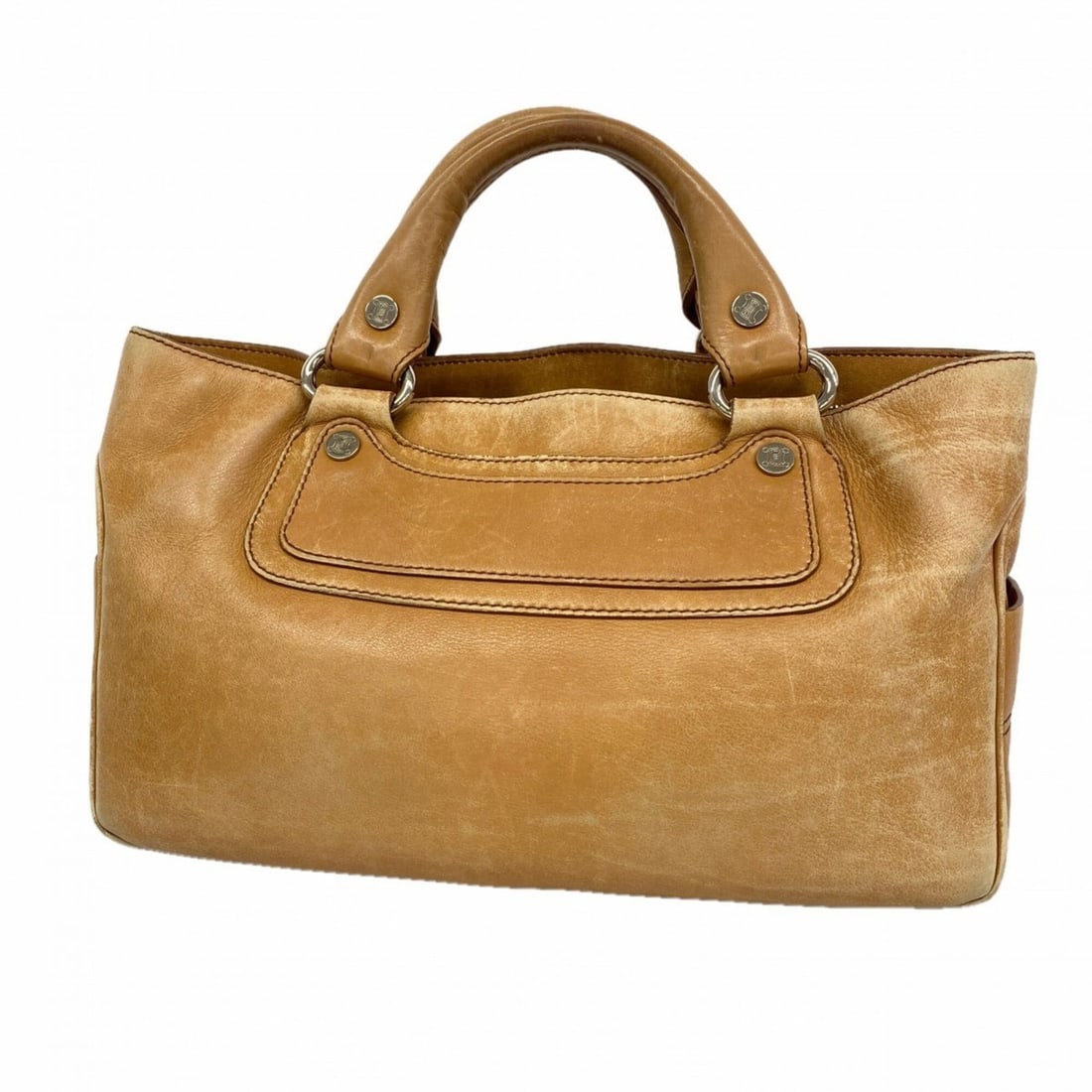 Celine Boogie Bag Leather Handbag, Light Brown, Women's: --- Catalog ---Category: SizeSize (HxWxD): 20cm x 32.5cm x 13.5cm / 7.87'' x 12.79'' x 5.31''Category: DesignType: HandbagColor: Light brownGender: WomenMaterial: Leather Hardware Color: SilverCategor