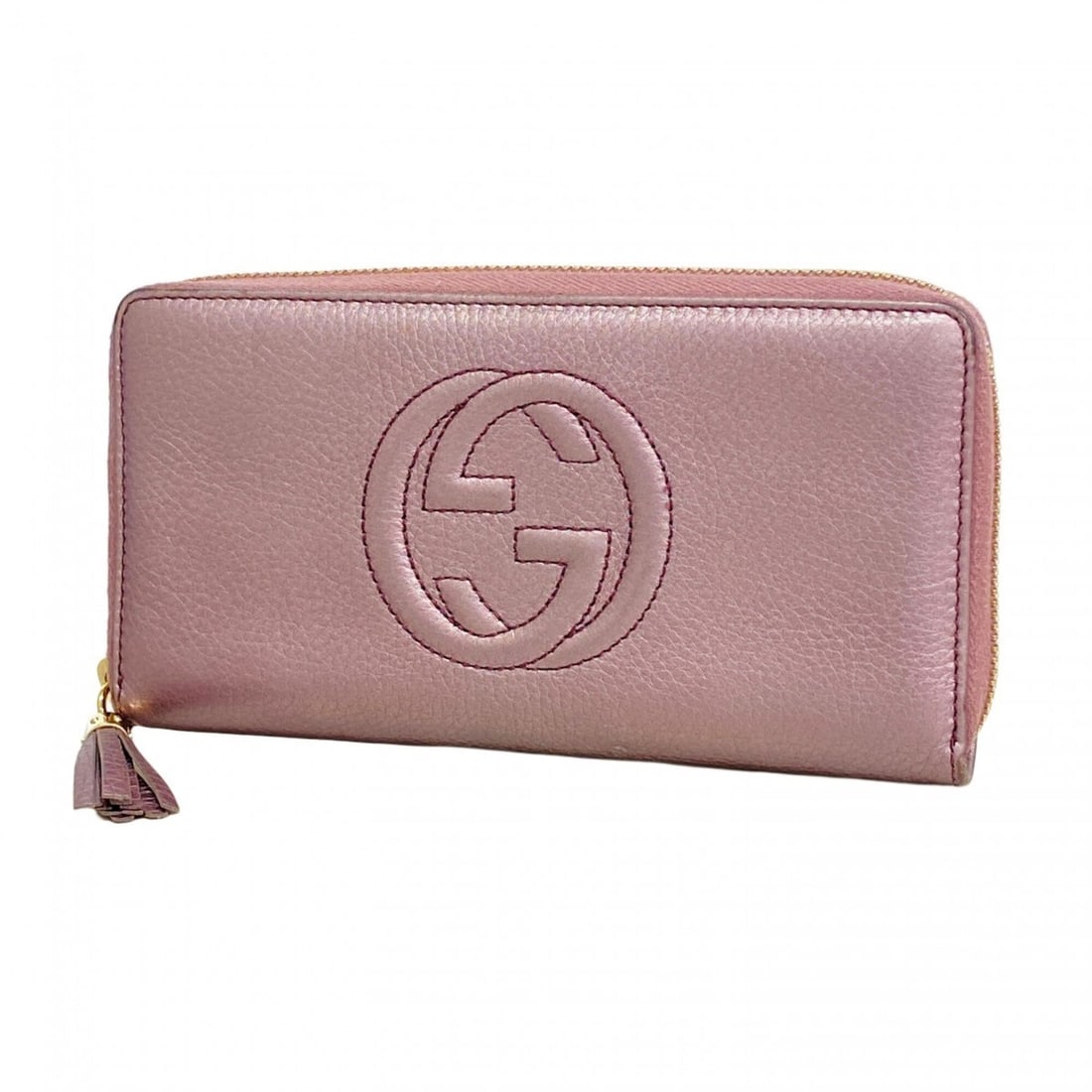 Gucci Soho Long Wallet 308004 Leather Purple Women's: --- Catalog ---Category: SizeSize (HxWxD): 9.5cm x 19cm x 2cm / 3.74'' x 7.48'' x 0.78''Category: DesignType: Long wallet (bi-fold)Color: PurpleGender: WomenMaterial: Leather Category: GeneralMPN: 308