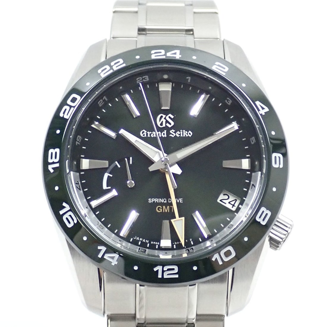 Grand Seiko Spring Drive GMT Men's Automatic Watch SS SBGE257: --- Catalog ---Category: SizeWrist Size: 20cm / 7.87''Case Diameter: 40.5mm / 1.59''Category: DesignType: WristwatchGender: MenColor (Dial): GreenMaterial (Band): Stainless steelMaterial (Case): Stain