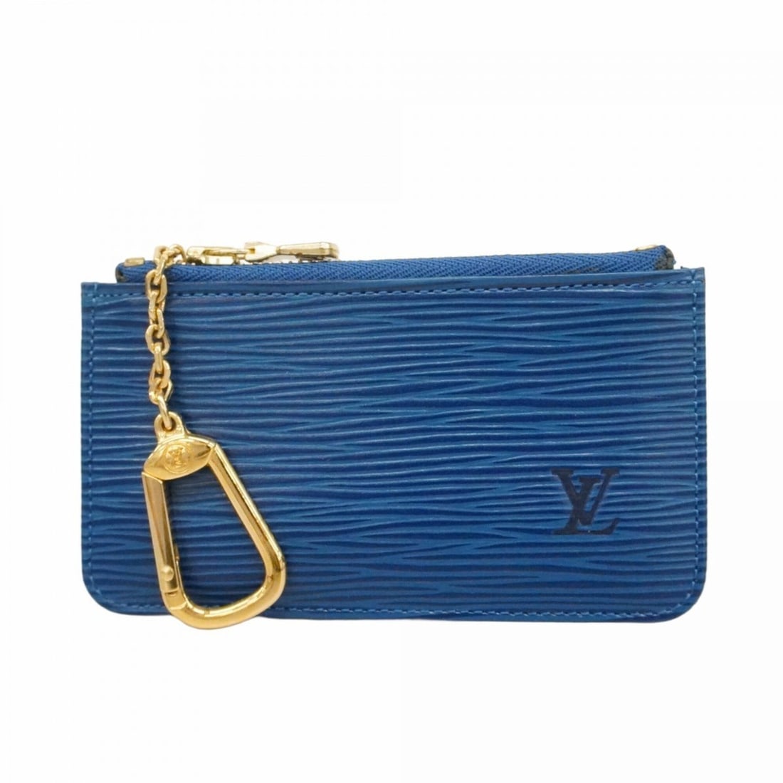 Louis Vuitton Epi Leather Pochette Clé Wallet/Coin Case M63805 Toledo Blue (Men's/Women's): --- Catalog ---Category: SizeSize (HxWxD): 6.5cm x 12cm x 5.00mm / 2.55'' x 4.72'' x 0.19''Category: DesignType: Coin purse/coin caseColor: Toledo blueGender: Men,WomenCategory: GeneralMPN: M63805Bran