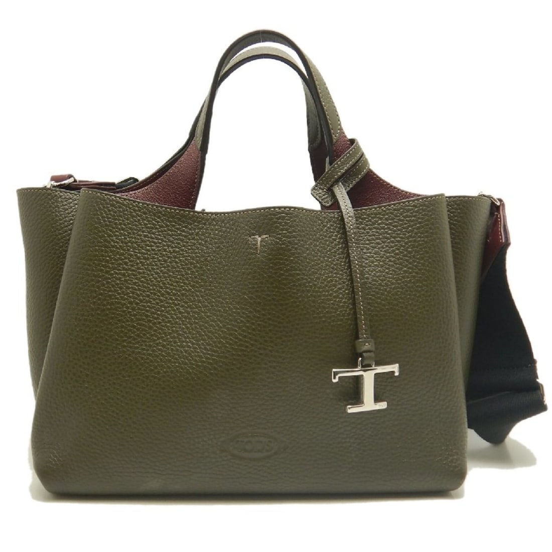 Tod's TOD’S T-Timeless 2-Way Handbag XBWAPAE9000 Leather Olive Women's 253783: --- Catalog ---Category: SizeSize (HxWxD): 17cm x 25cm x 14.5cm / 6.69'' x 9.84'' x 5.7''Strap Length: 84cm - 132cm / 33.07'' - 51.96''Category: DesignType: HandbagColor: OliveGender: WomenMaterial: L