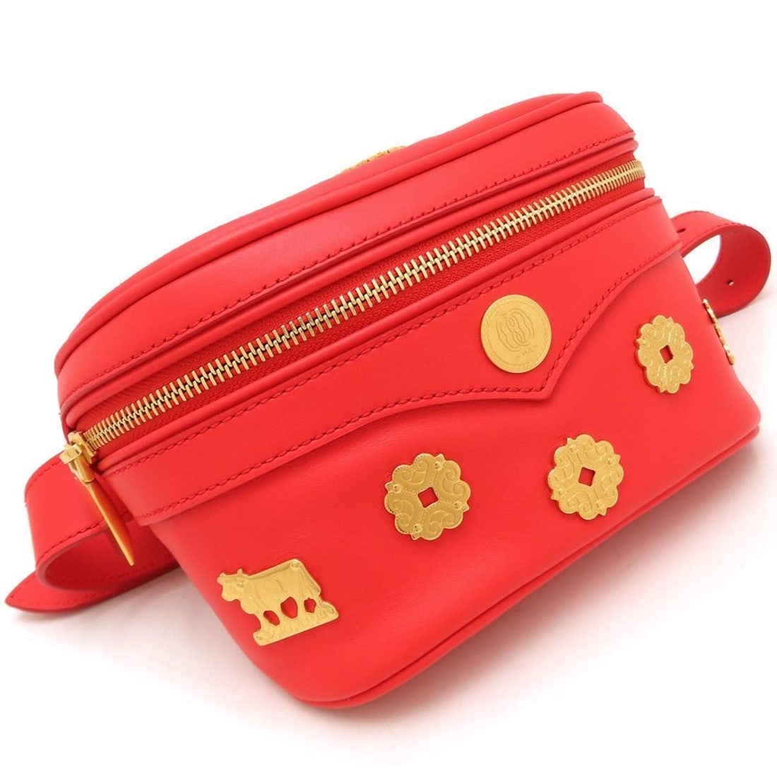 BALLY Mountain Belt Bag WAS01XVT383 Waist Calfskin Red Women's 353240 (1 of 11)