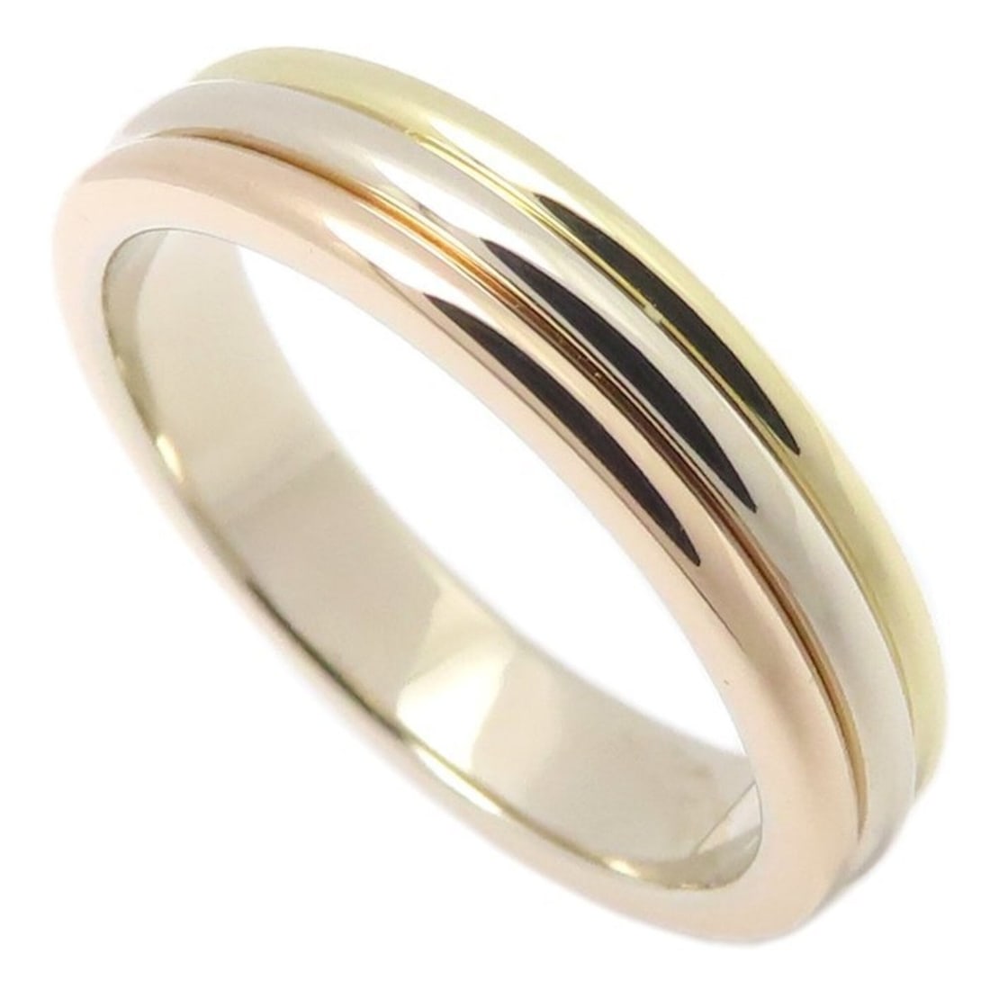 CARTIER Vendome Wedding Ring, Size 49, 18K Gold, Women's, B4052200 295472: --- Catalog ---Category: SizeWidth: 3.8mm / 0.15''Weight: 4.2g / 0.14oz.JP Size: 8.5US Size: 4.5Category: DesignType: Band ringGender: WomenMaterial: Pink gold (18K), White gold (18K), Yellow gold (18