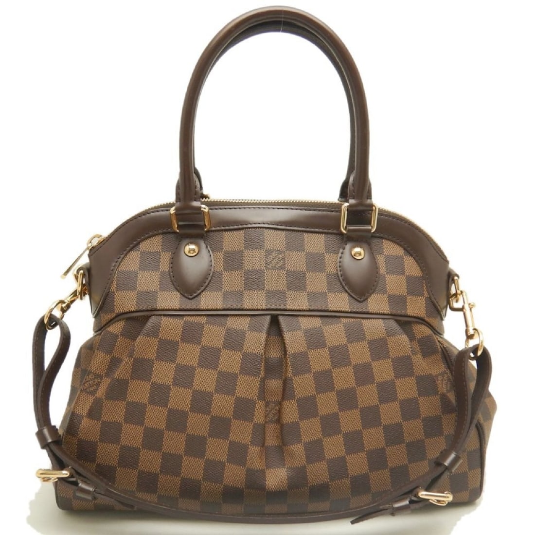 LOUIS VUITTON Damier Trevi PM N51997 Handbag, Ebene, Women's, 253796: --- Catalog ---Category: SizeSize (HxWxD): 25cm x 35cm x 15cm / 9.84'' x 13.77'' x 5.9''Category: DesignType: HandbagColor: EbeneGender: WomenClosure: ZipperMaterial: Coated canvas Hardware Color: