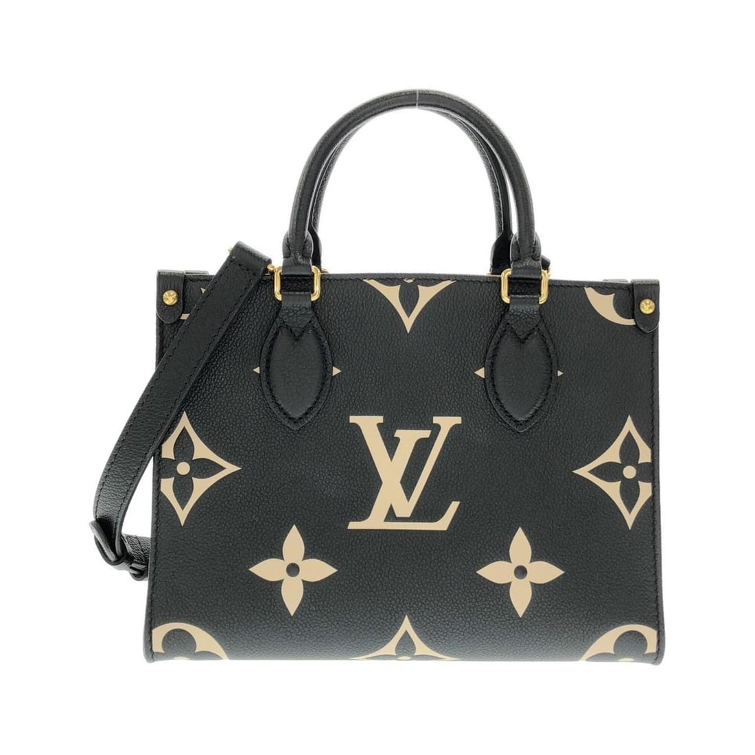 Louis Vuitton Bicolor Monogram Empreinte OnTheGo PM M45659 Handbag: --- Catalog ---Category: SizeSize (HxWxD): 19cm x 25cm x 10cm / 7.48'' x 9.84'' x 3.93''Category: DesignType: HandbagColor: BlackGender: WomenMaterial: Leather Leather/Fur Type: Calf leatherCategory: 