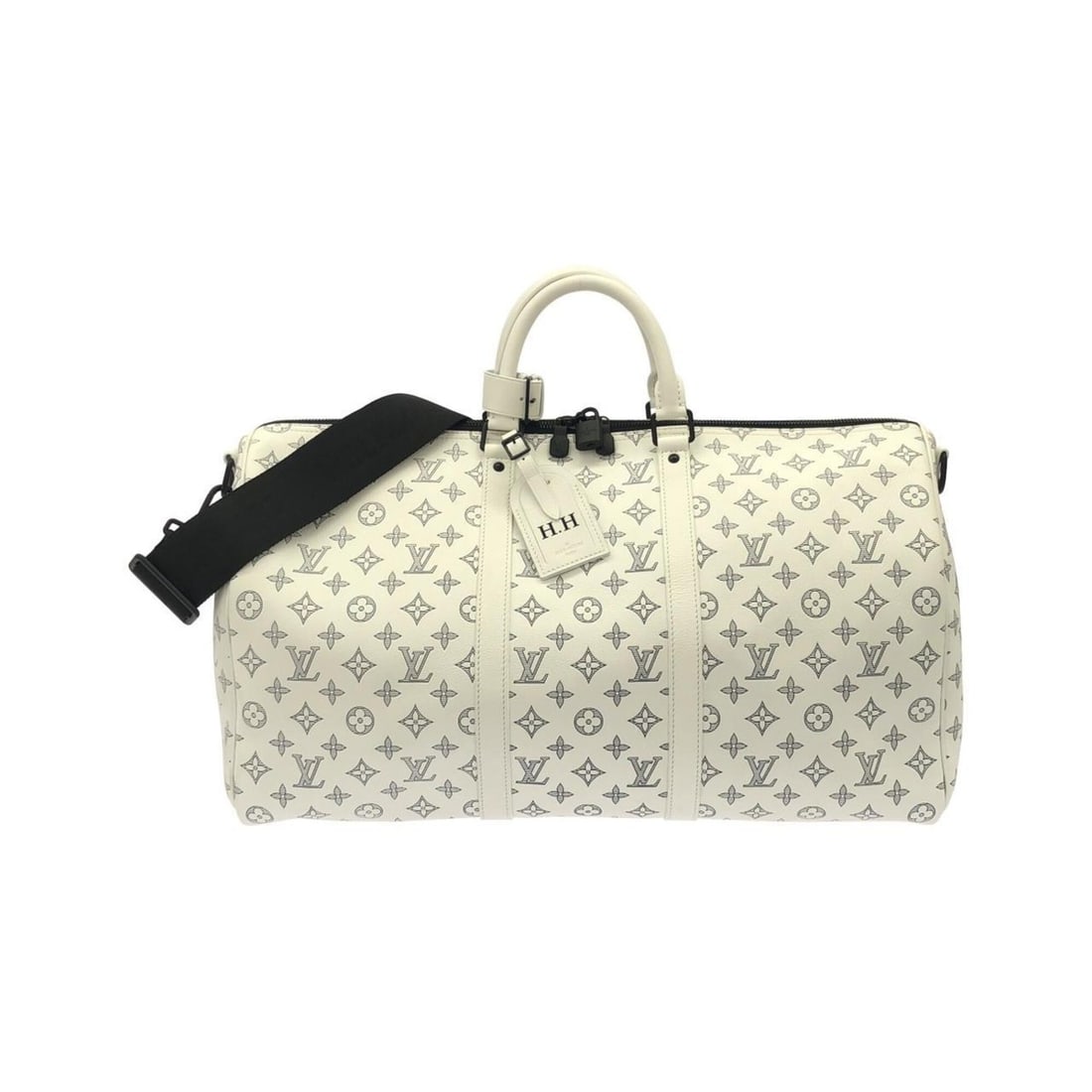 Louis Vuitton Monogram Shadow Keepall Bandoulière 50cm M24954 Boston Bag: --- Catalog ---Category: SizeSize (HxWxD): 29cm x 52cm x 22cm / 11.41'' x 20.47'' x 8.66''Category: DesignType: Boston bagColor: BlackGender: WomenMaterial: Leather Leather/Fur Type: Calf leatherCateg