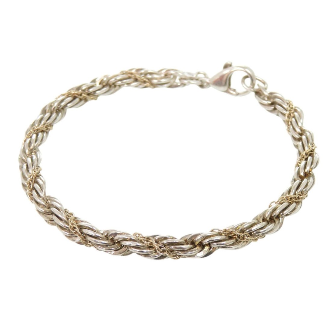 Tiffany & Co. Twist Rope Bracelet, Sterling Silver 925 14K Yellow Gold, 1511 TIFFANY&Co. (1 of 17)