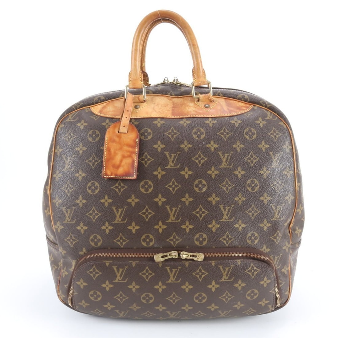 Louis Vuitton Monogram Evasion M41443 Leather Boston Handbag Tote Bag - Men's: --- Catalog ---Category: SizeSize (HxWxD): 42cm x 40cm x 24cm / 16.53'' x 15.74'' x 9.44''Category: DesignType: Handbag, Tote bagColor: BrownGender: MenMaterial: Leather , Coated canvas Category: Gene