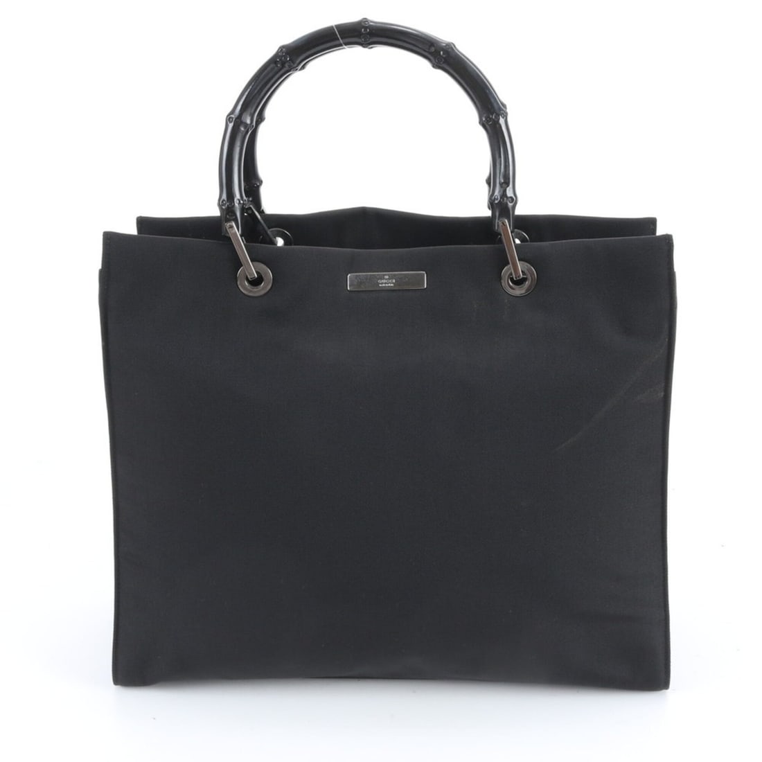 Gucci Bamboo 002 1010 Leather Nylon Tote Bag, Handbag, Shoulder Black, Women's: --- Catalog ---Category: SizeSize (HxWxD): 30cm x 35cm x 14cm / 11.81'' x 13.77'' x 5.51''Category: DesignType: Handbag, Tote bagColor: BlackGender: WomenMaterial: Leather , Nylon Category: GeneralMPN