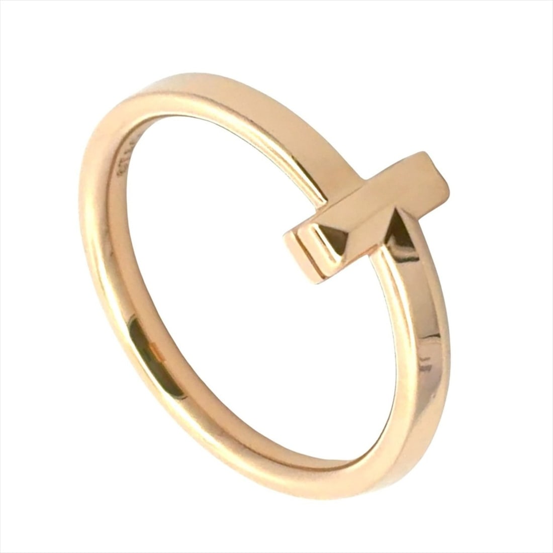 Tiffany & Co. T One Ring, approximately 18KPG (Rose Gold), 4.4g, Women's.: --- Catalog ---Category: SizeJP Size: 13US Size: 6.5Category: DesignType: Band ringGender: WomenMaterial: Pink gold (18K)Category: GeneralBrand: Tiffany--- Item List ---Section: ConditionRanking: Rank