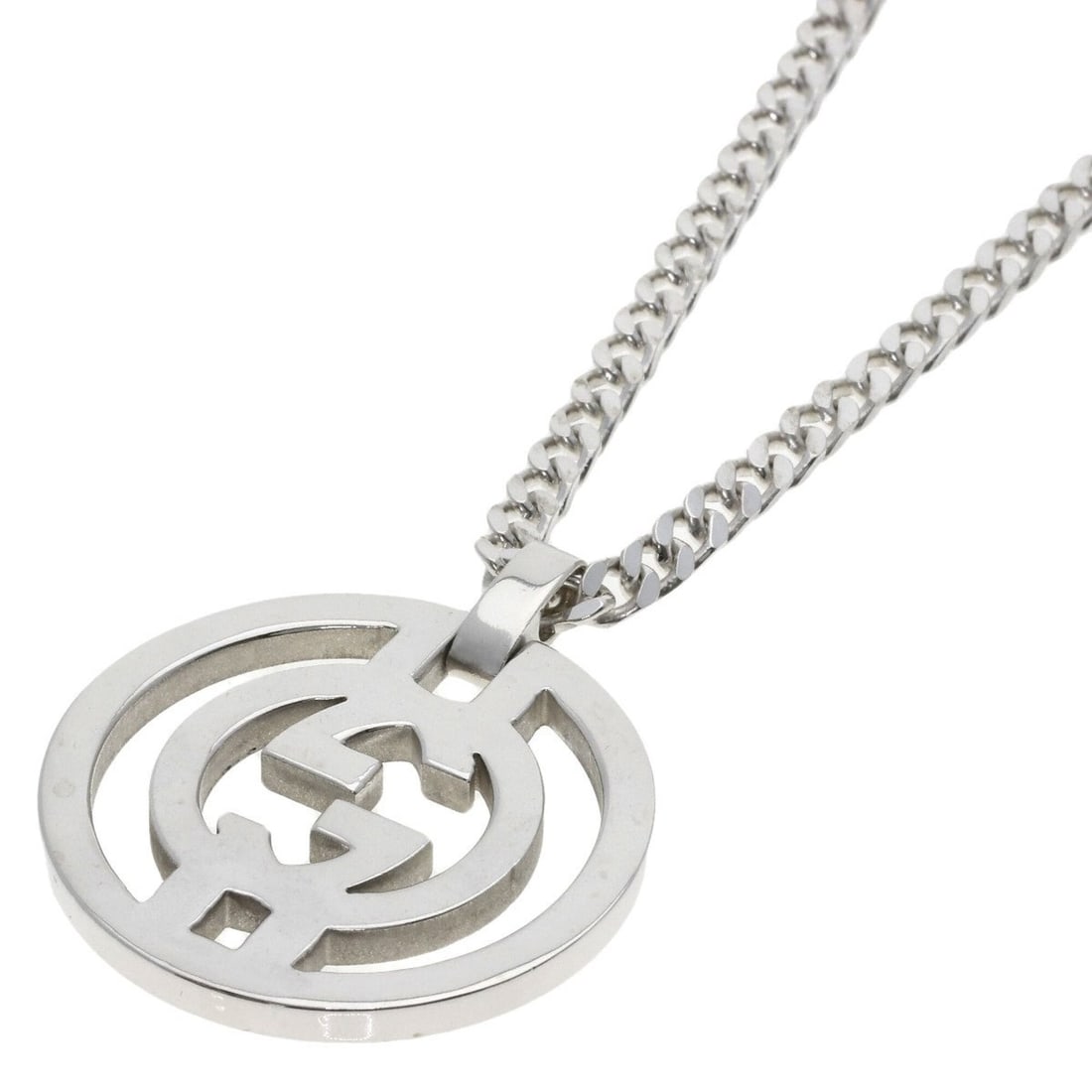 Gucci Interlocking Necklace, Silver, Women's: --- Catalog ---Category: SizeNeck Circumference: 56 cm / 22.04''Category: DesignGender: Women,MenMaterial: SilverNecklace Type: NecklaceCategory: GeneralBrand: Gucci--- Item List ---Section: Condition