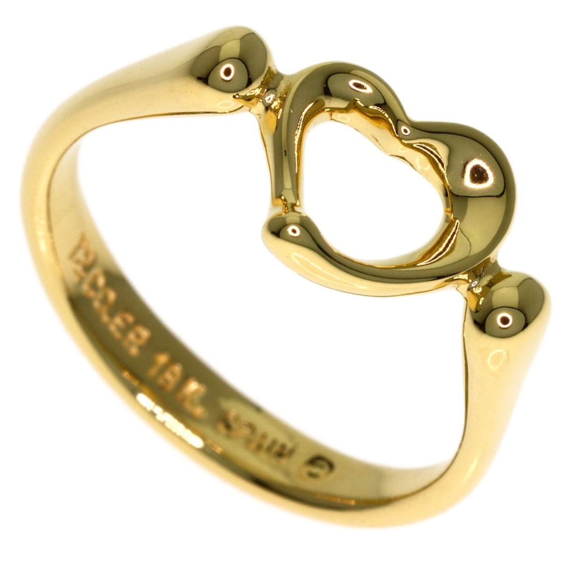 Tiffany & Co. Open Heart Ring, 18K Yellow Gold, Women's.: --- Catalog ---Category: SizeJP Size: 10.5US Size: 5.5Category: DesignType: Band ringGender: WomenMaterial: Yellow gold (18K)Category: GeneralBrand: Tiffany--- Item List ---Section: ConditionRanking: 