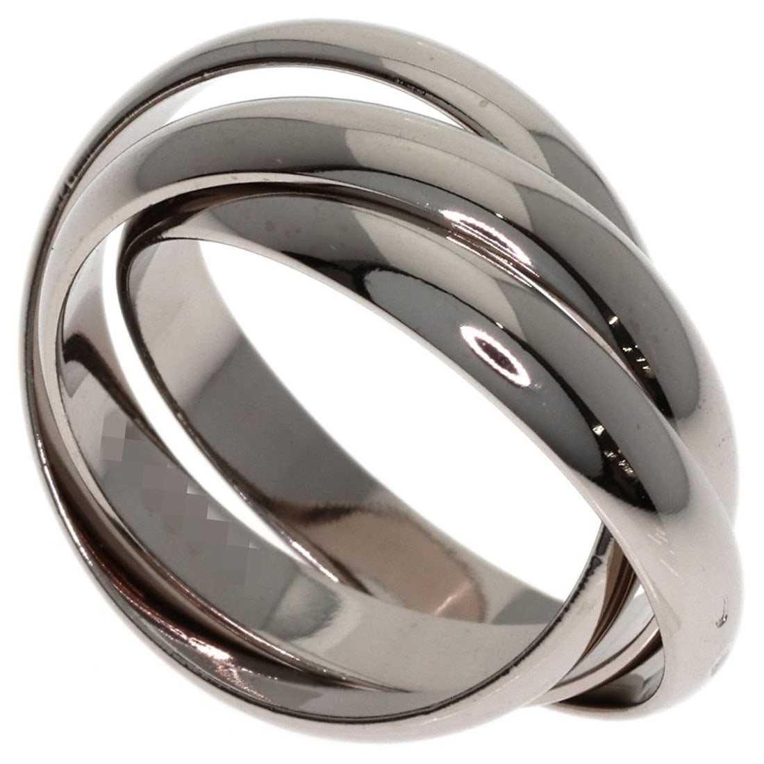 Cartier Trinity #54 Ring, 18K White Gold, Women's, CARTIER: --- Catalog ---Category: SizeJP Size: 14US Size: 7Category: DesignType: Band ringGender: Women,MenMaterial: White gold (18K)Category: GeneralBrand: Cartier--- Item List ---Section: ConditionRanking: R
