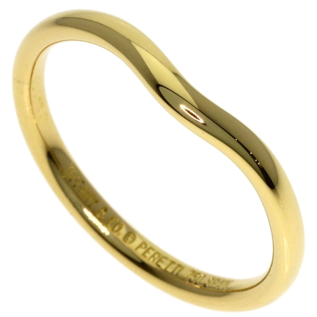 Tiffany & Co. Curved Band Ring, 18K Yellow Gold, Women's.: --- Catalog ---Category: SizeJP Size: 14.5US Size: 7Category: DesignType: Band ringGender: WomenMaterial: Yellow gold (18K)Category: GeneralBrand: Tiffany--- Item List ---Section: ConditionRanking: Ra