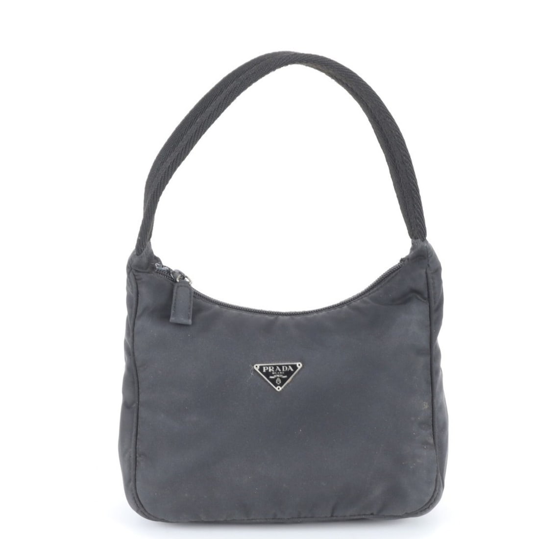 Prada Tessuto Nylon Triangle Logo Handbag Tote Bag - Black Women's: --- Catalog ---Category: SizeSize (HxWxD): 14cm x 21cm x 7cm / 5.51'' x 8.26'' x 2.75''Category: DesignType: Handbag, Tote bagColor: BlackGender: WomenCategory: GeneralBrand: PradaCountry of Origin: I